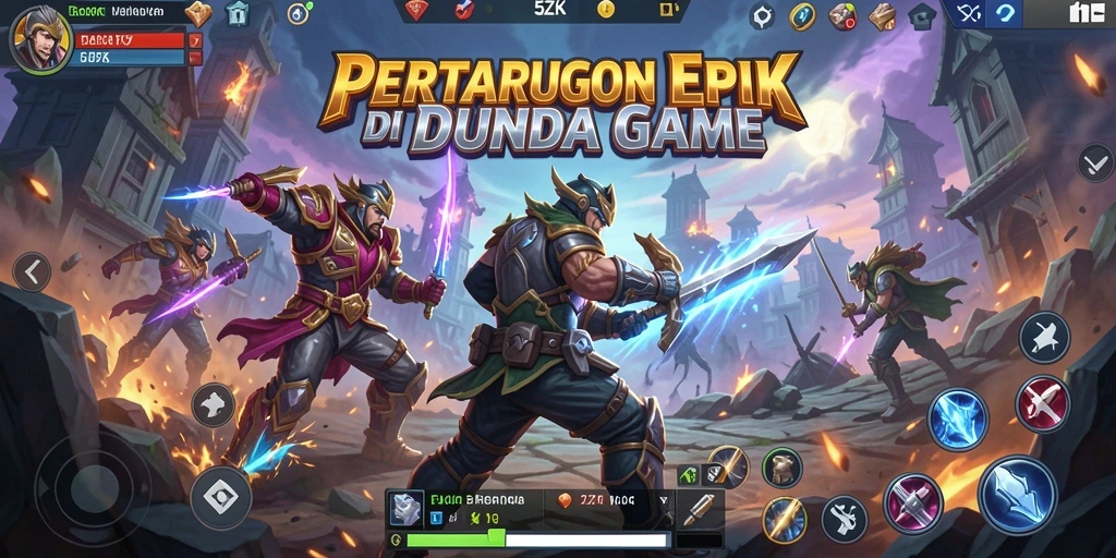 Screenshot gameplay 5ZK menunjukkan pertarungan mendebarkan dengan grafis luar biasa.