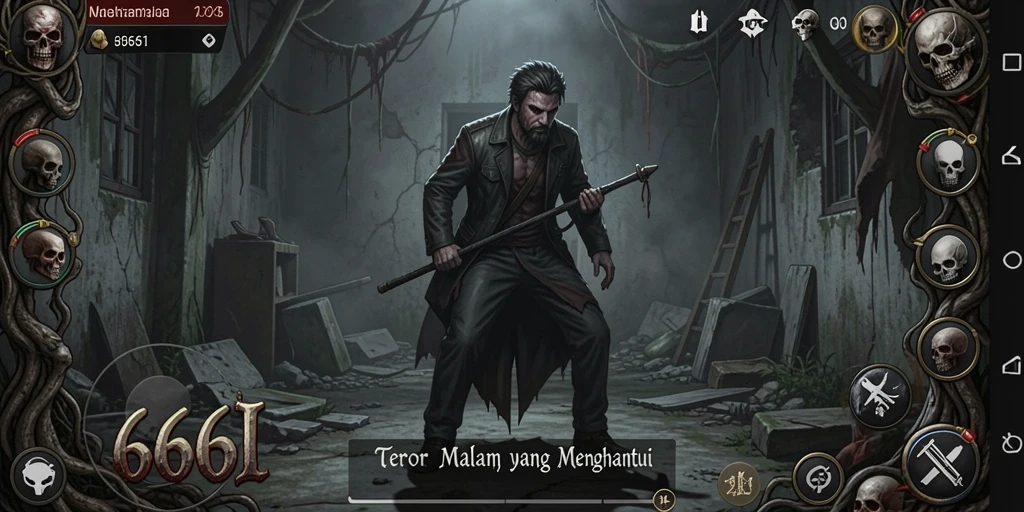 Gameplay menyeramkan di dunia penuh kegelapan dan misteri.