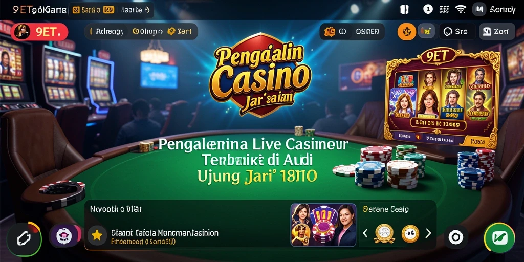Tampilan gameplay Live Casino yang mendebarkan di 9ET.