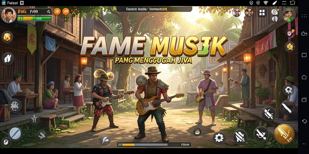 Tampilan gameplay <strong>FA99</strong> yang menarik dengan berbagai pilihan lagu.