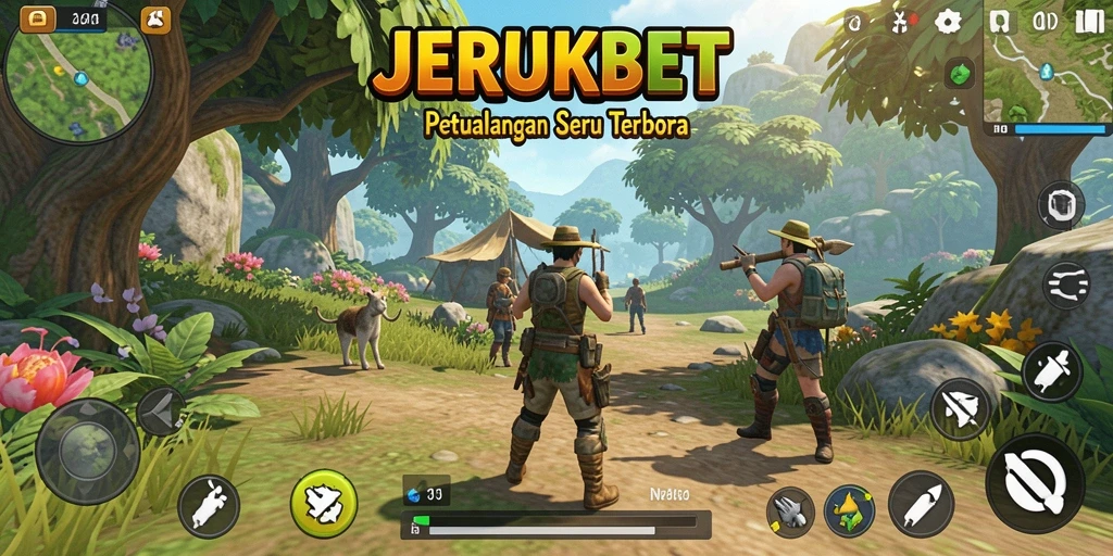 Tampilan aksi seru dalam permainan Open World JERUKBET.