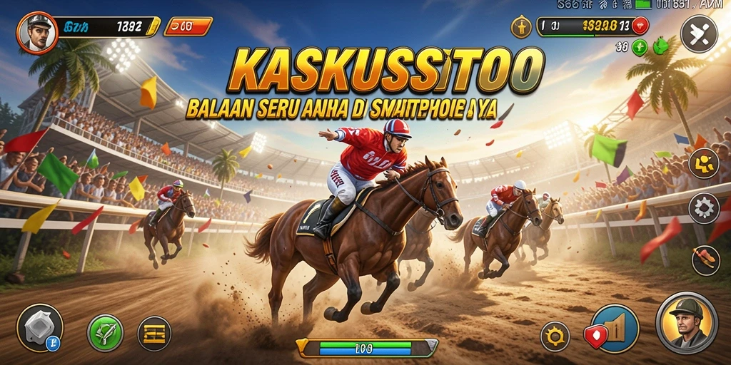 Screenshot gameplay KASKUSTOTO menampilkan aksi balapan yang mendebarkan.