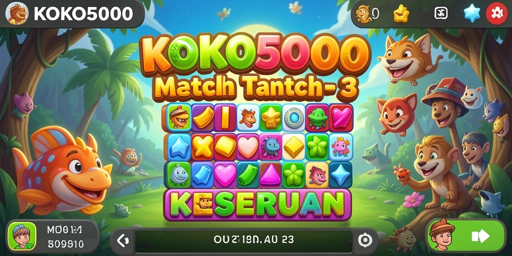 Tampilan gameplay seru KOKO5000 yang menantang.