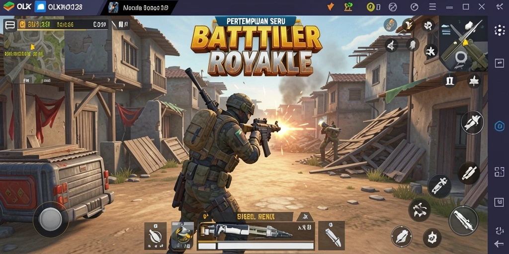 Gameplay seru di OLX128 dengan pertempuran intens di arena.