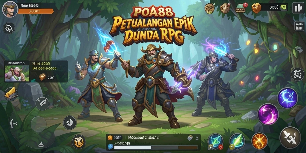 Screenshot menunjukkan gameplay RPG yang menakjubkan di dunia POA88.